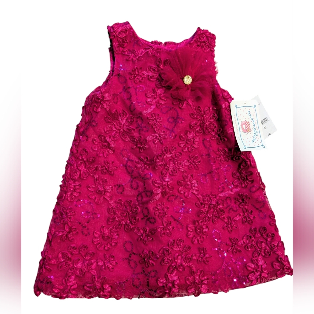 MARMELATTA Girl's Party Dress Size 2Y Pink Floral